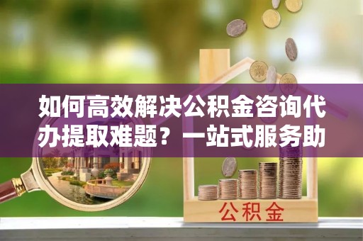 莘县如何高效解决公积金咨询代办提取难题？一站式服务助您轻松搞定