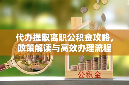 莘县代办提取离职公积金攻略，政策解读与高效办理流程