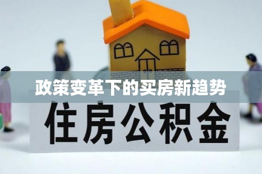莘县政策变革下的买房新趋势