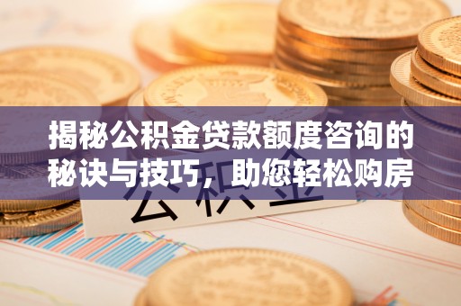 莘县揭秘公积金贷款额度咨询的秘诀与技巧，助您轻松购房！