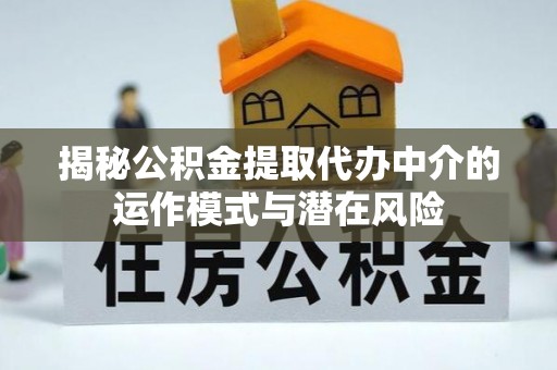 莘县揭秘公积金提取代办中介的运作模式与潜在风险