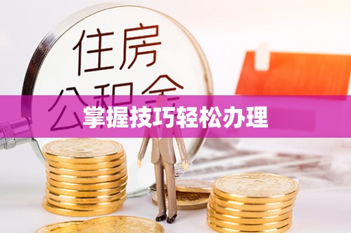 莘县掌握技巧轻松办理