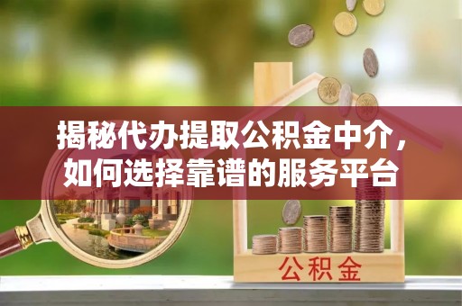 莘县揭秘代办提取公积金中介，如何选择靠谱的服务平台