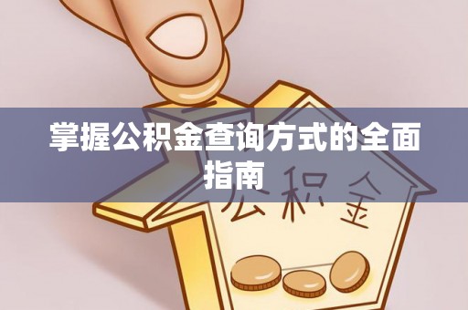莘县掌握公积金查询方式的全面指南