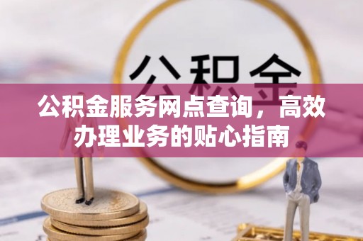 莘县公积金服务网点查询，高效办理业务的贴心指南