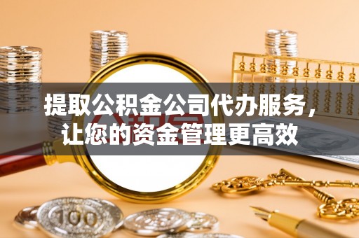 莘县提取公积金公司代办服务，让您的资金管理更高效