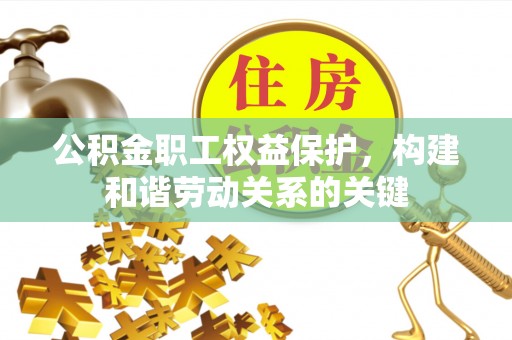 莘县公积金职工权益保护，构建和谐劳动关系的关键