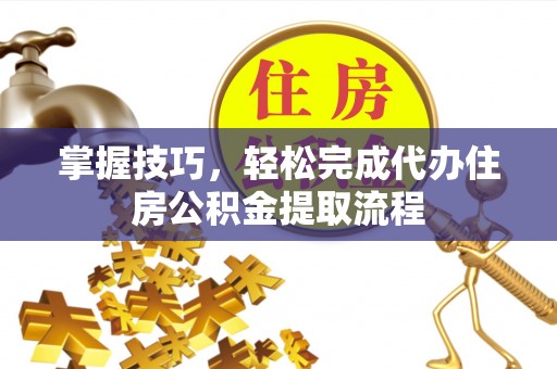 莘县掌握技巧，轻松完成代办住房公积金提取流程